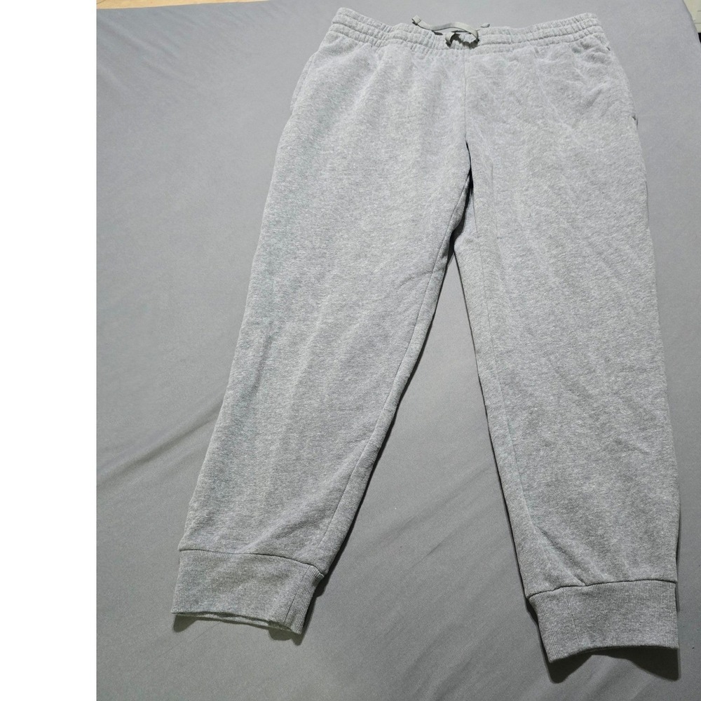 Tek Gear Jogger‎ Pants Mens XL Gray Ultrasoft Fleece Drawstring Sweatpants
